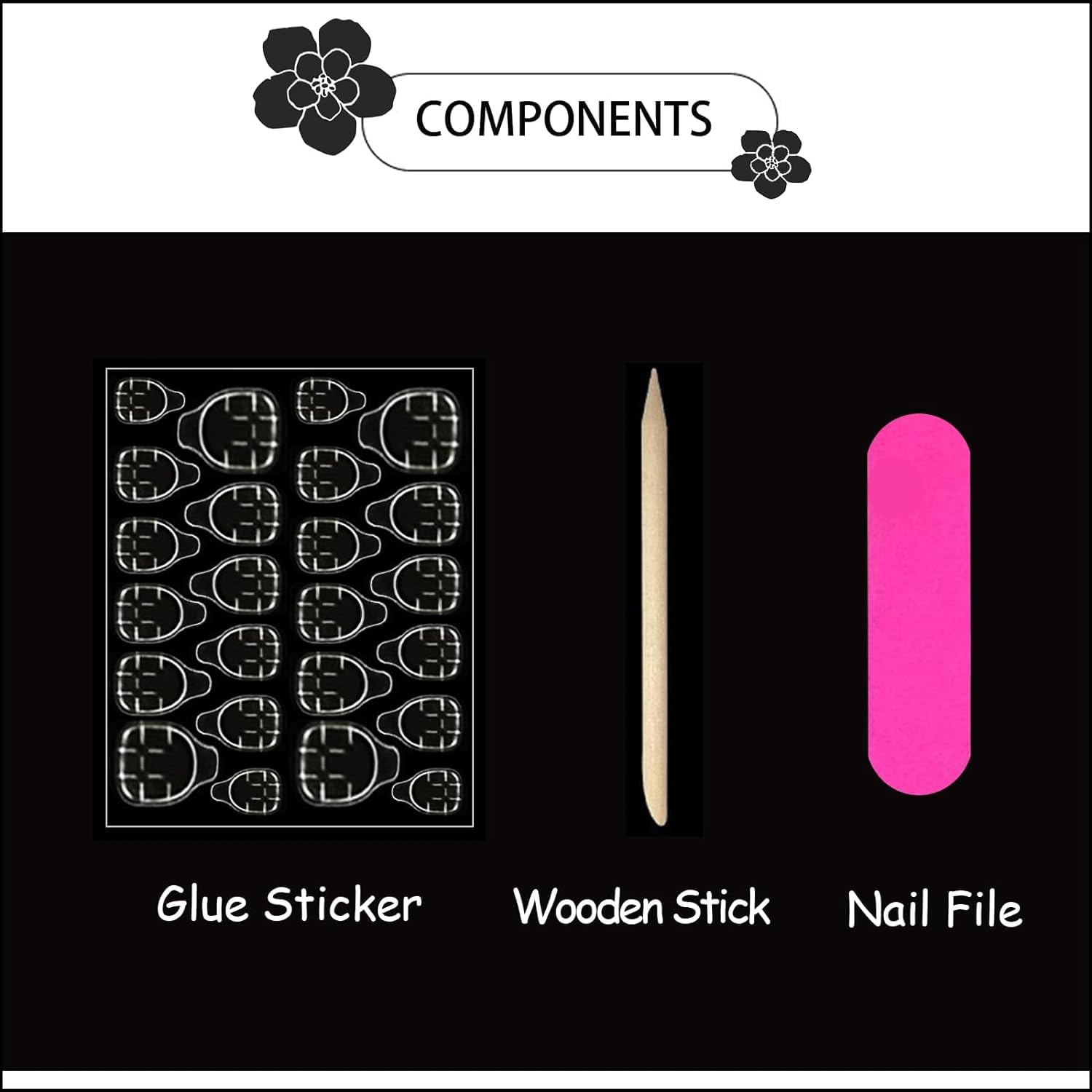 Generic Halloween nails various sizes ensure a comfortable fit for different nail shapes.
