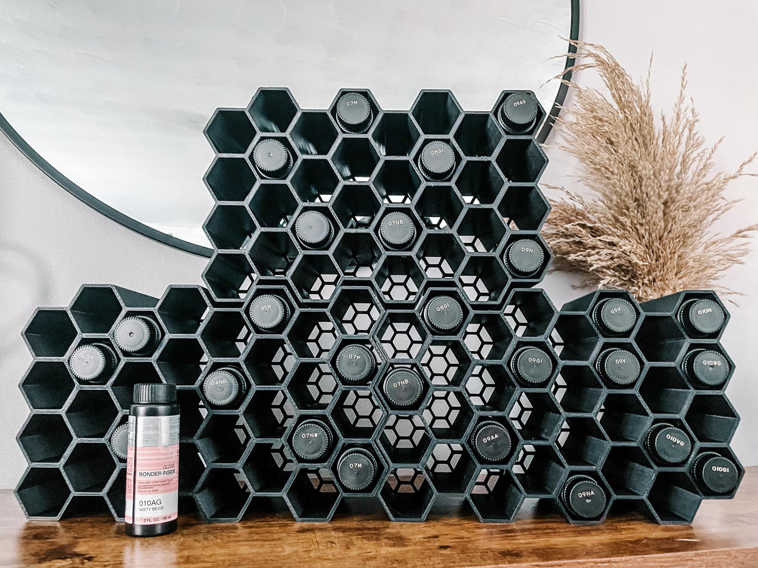 Generic HexRacks powder-coated steel construction ensures durable, long-lasting salon use.