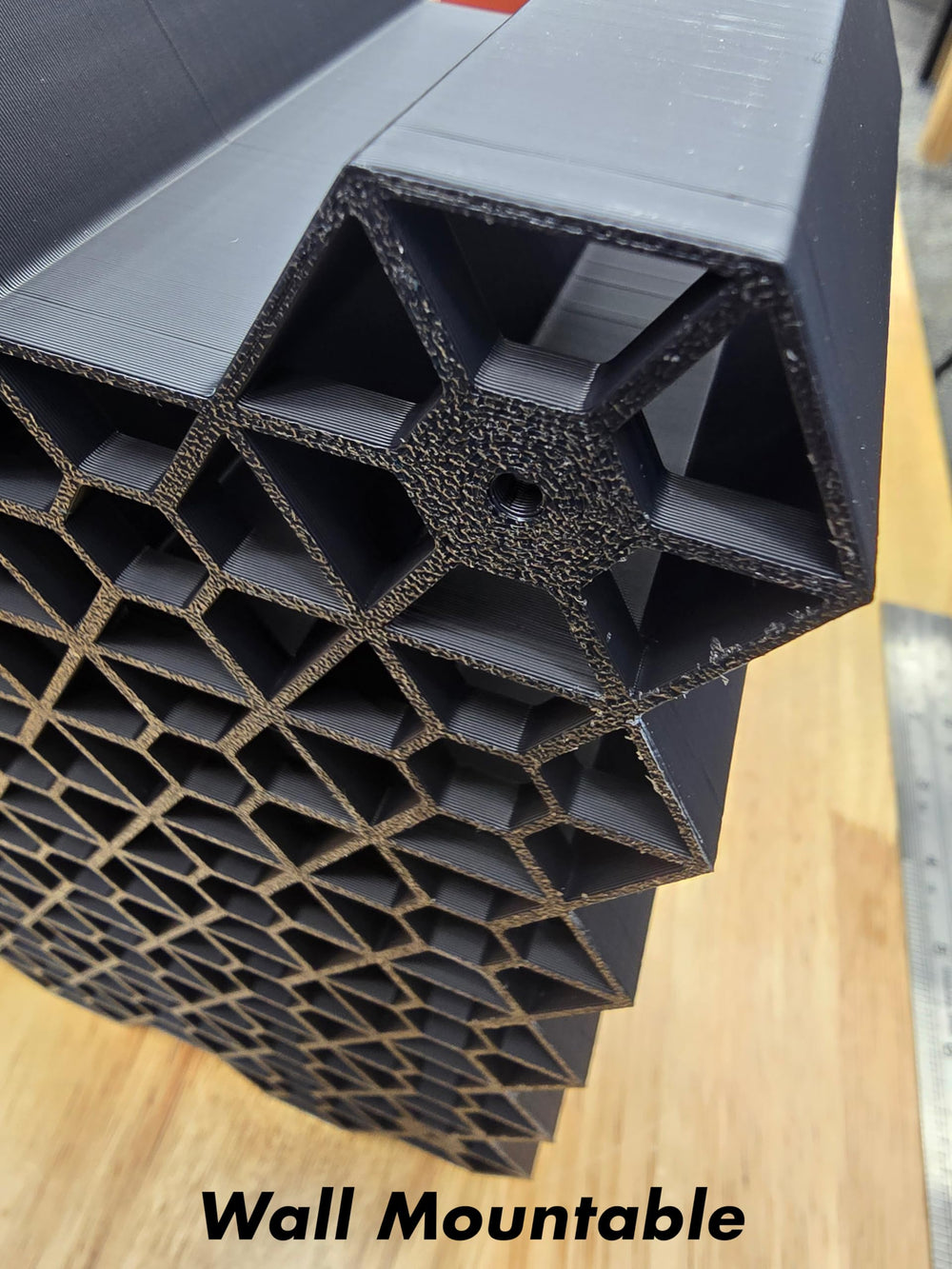 Generic HexRacks wall-mount holes enable secure installation on walls or stations.