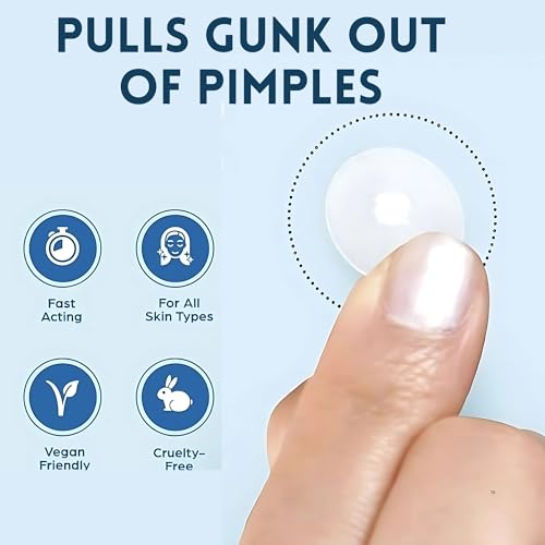 Generic hydrocolloid-patch-on-face draws impurities quickly for clearer skin.