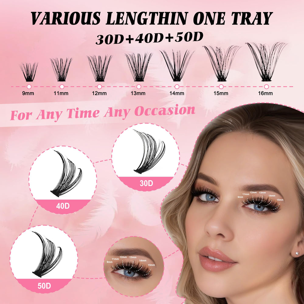 Generic Lash Clusters 3D-Volume 80D/100D add depth and natural lift