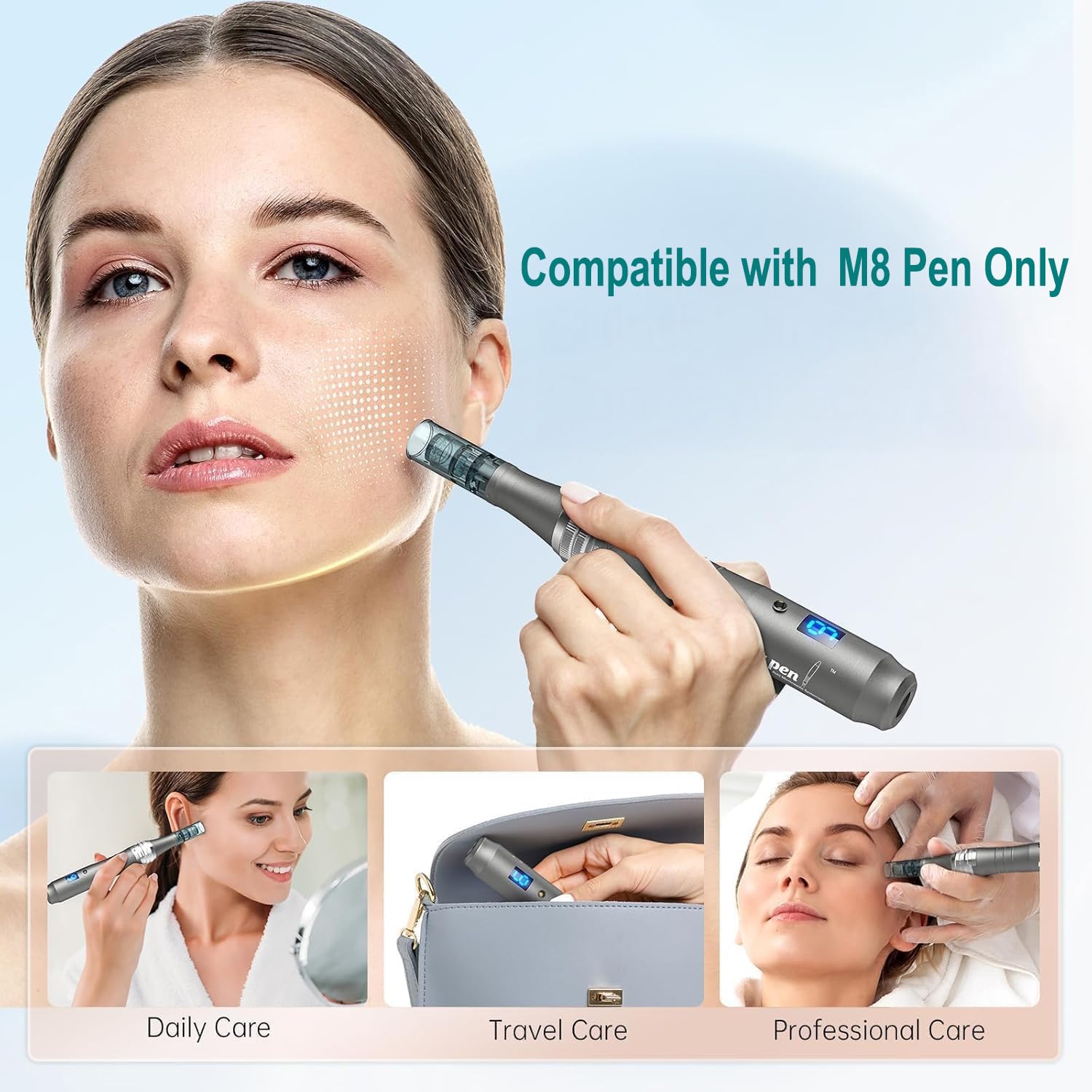 Generic microneedling pen cartridges M8 package open