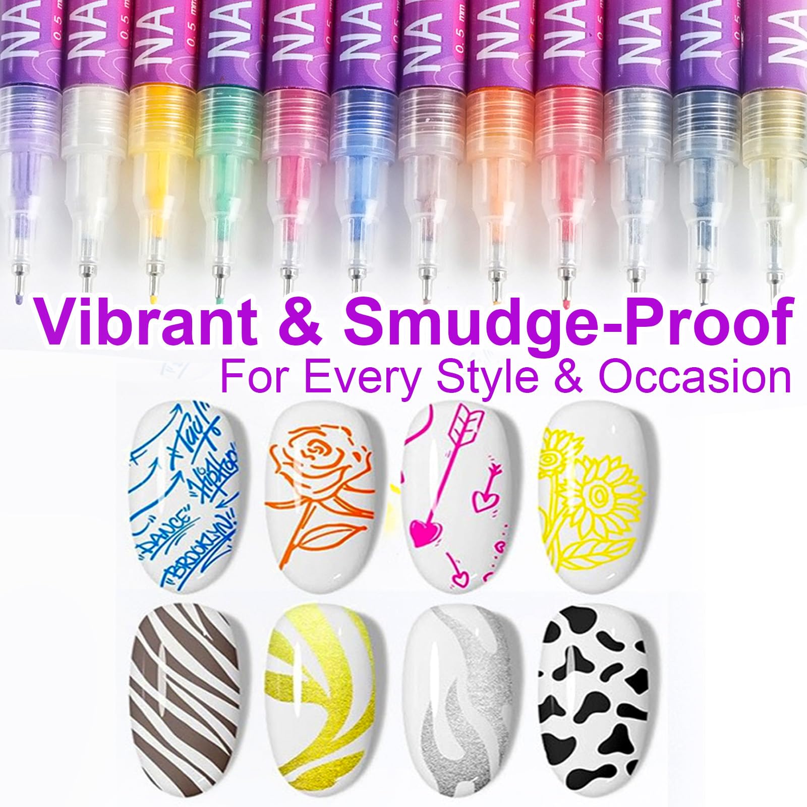 Generic Nail Art Markers ideal for achieving a professional DIY home manicure.