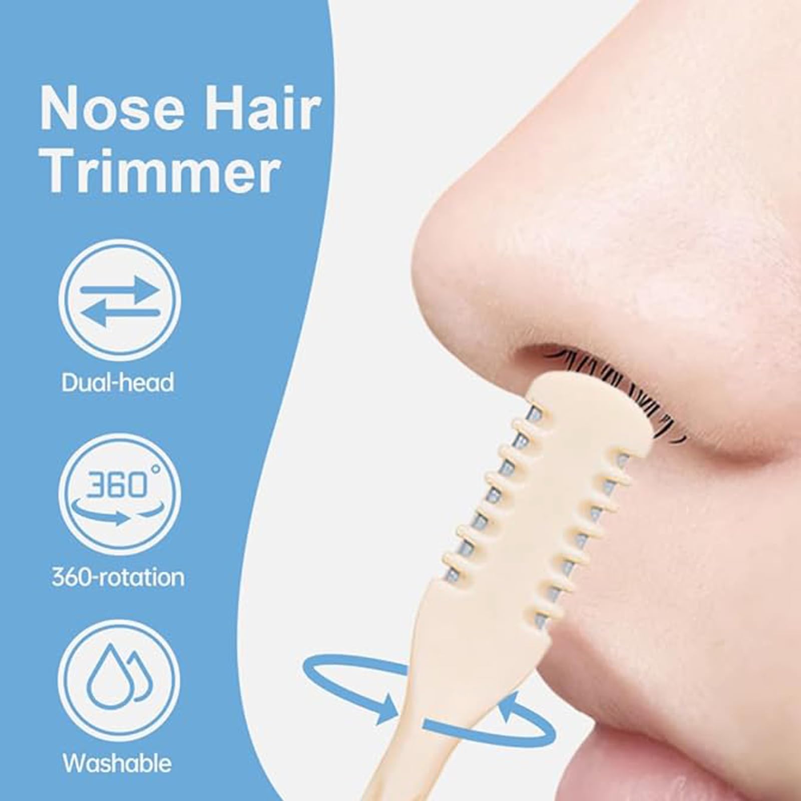 Generic nose hair trimmer travel case shows portable grooming on-the-go.