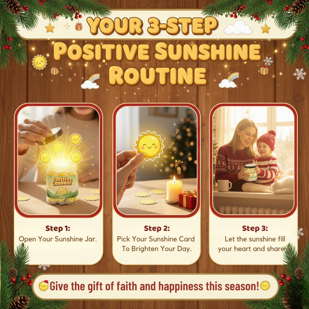 Generic Positive Sunshine Jar illustrated cards inspire daily optimism and joy.