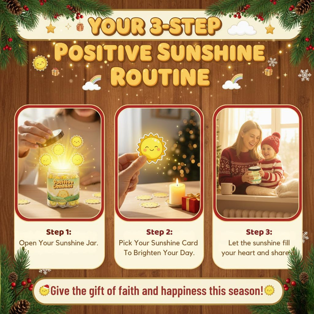 Generic Positive Sunshine Jar illustrated cards inspire daily optimism and joy.