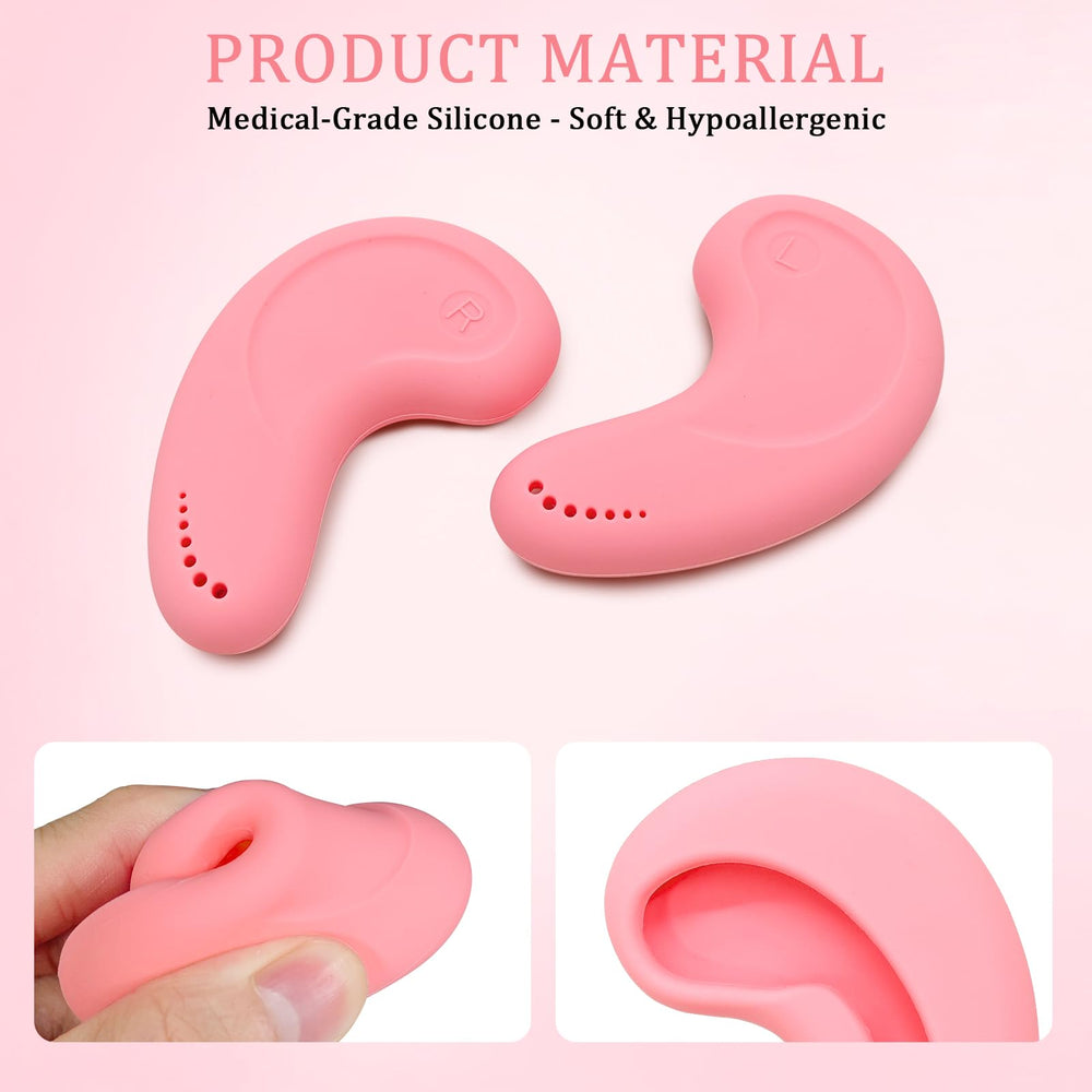 Generic silicone ear covers waterproof pink protect ears in the shower