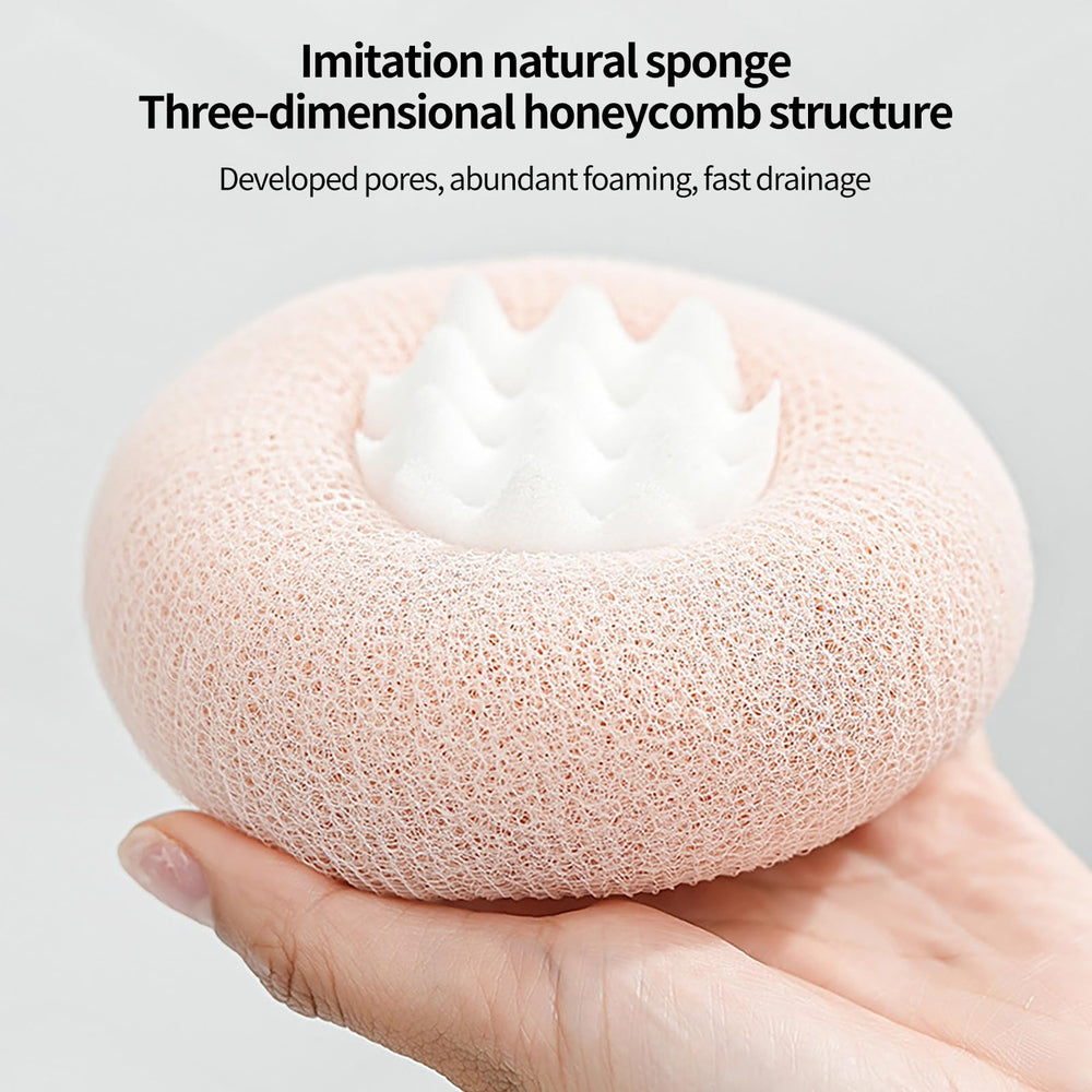 Generic upgraded sunflower bath sponge highlighting enhanced softness and performance.