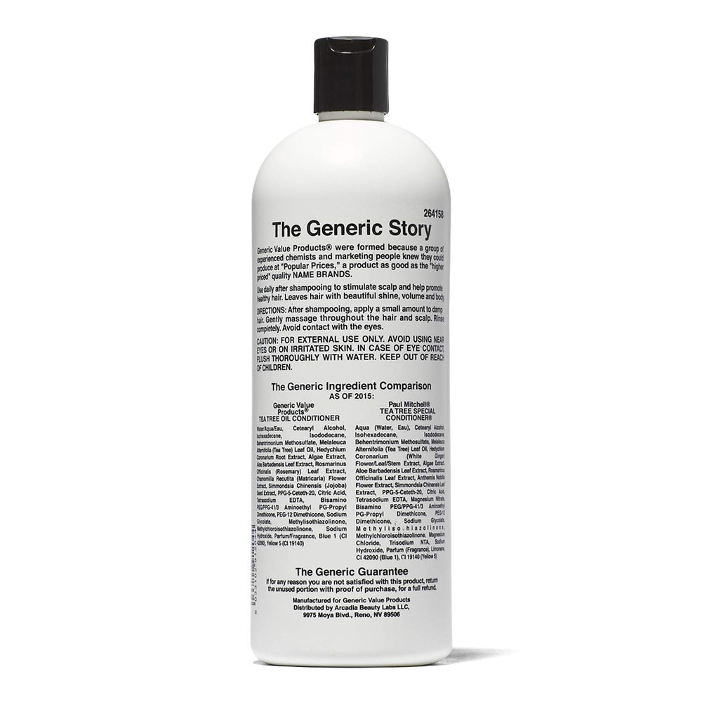 Generic Value Products Tea Tree Oil Conditioner hair during combing for smoother wet and dry detangling.