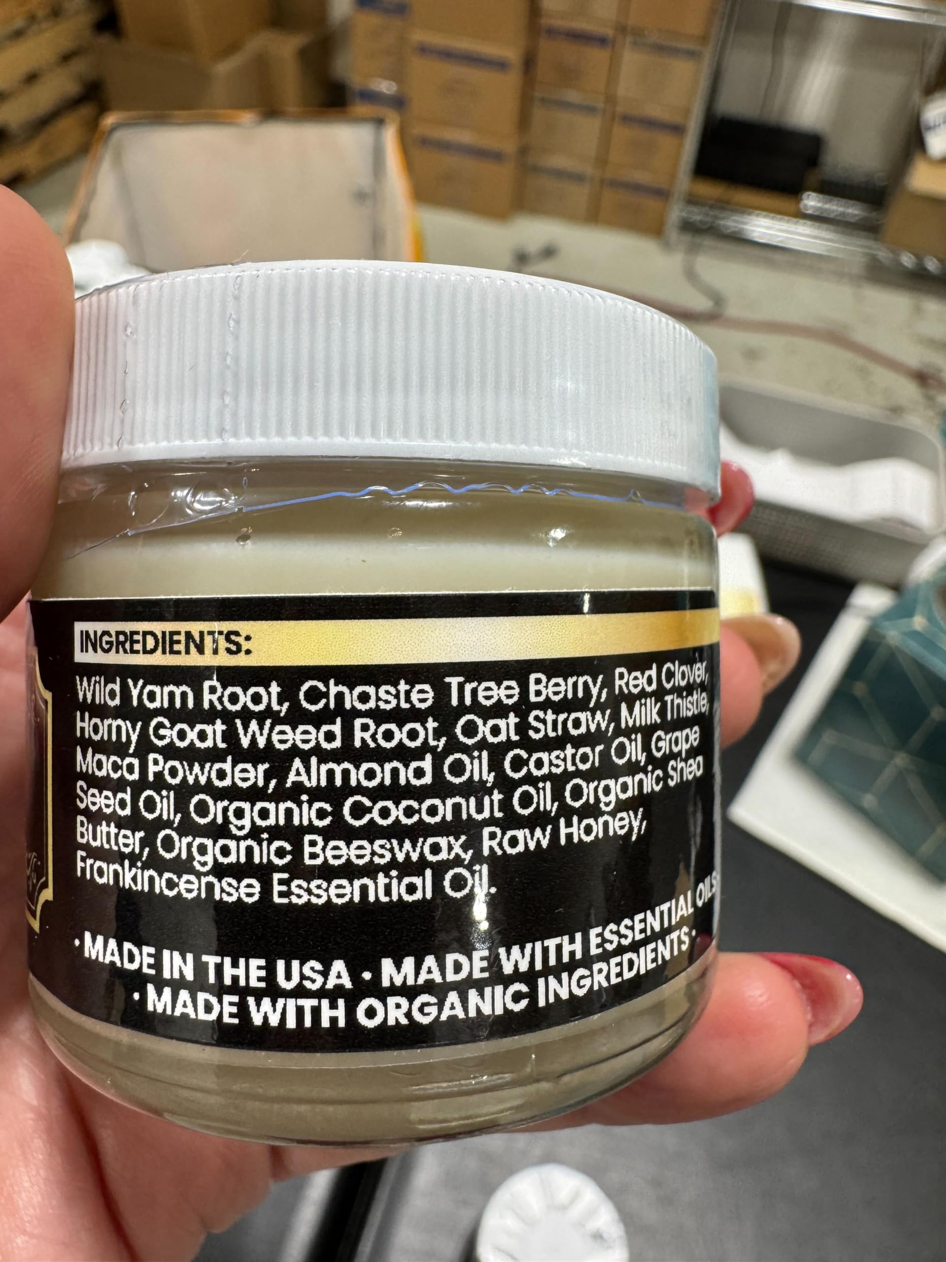 Genesis Solomon's Secret Wild Yam Cream texture-closeup showing fast-absorbing hydration for workouts