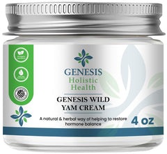 Genesis Wild Yam Root Cream bottle with organic formula for daily hydration