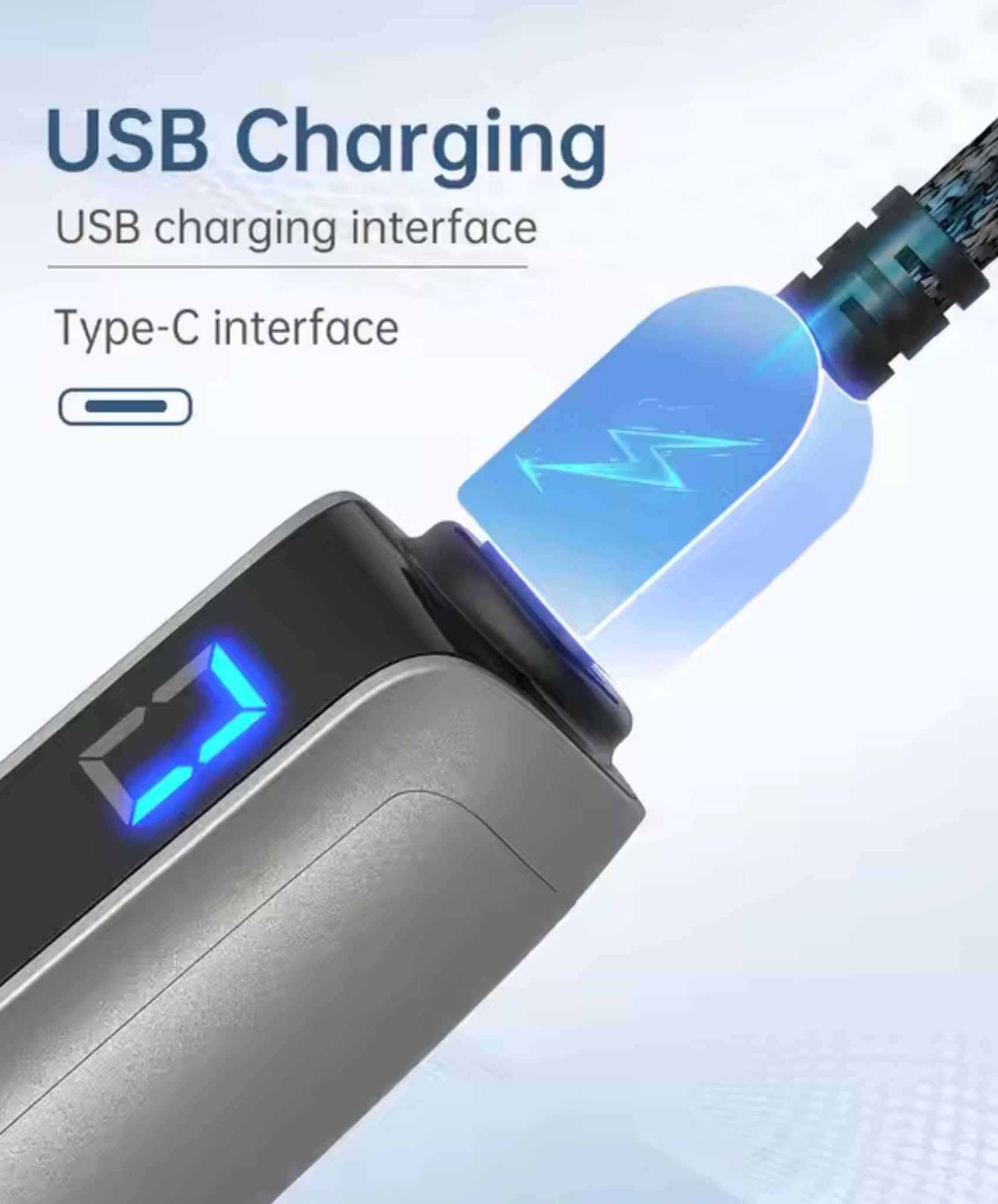 Genetic Brilliance Labs wireless cosmetic pen charging via USB-C for convenient home or travel use.