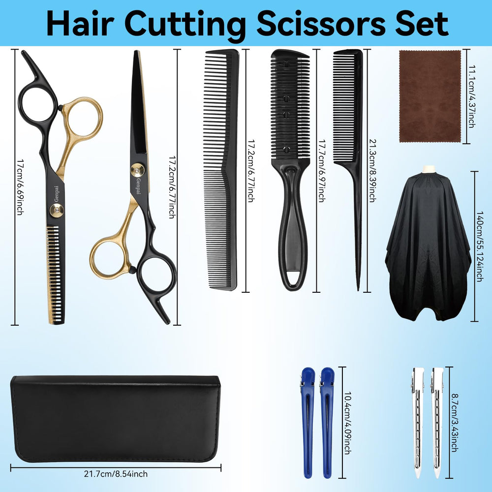 Genpai thinning shears add texture without snagging.
