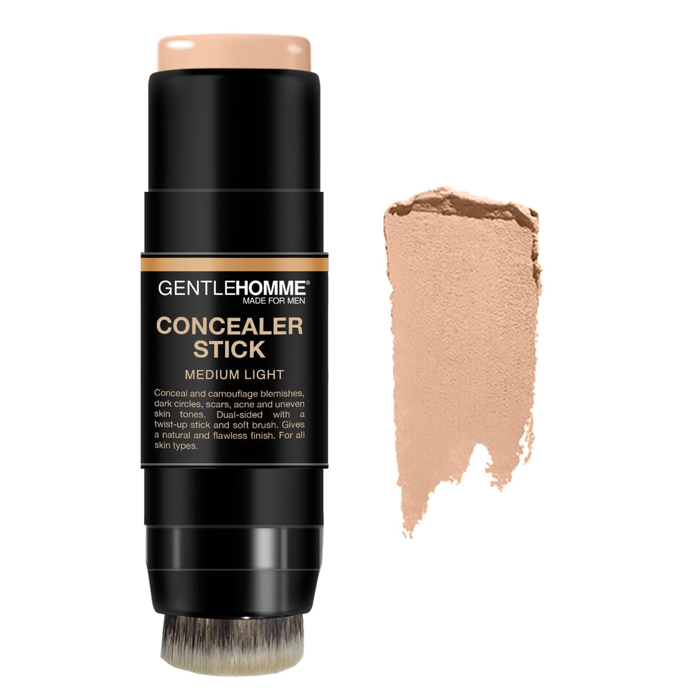 Gentlehomme concealer stick blemishes close-up for quick, natural-looking coverage.