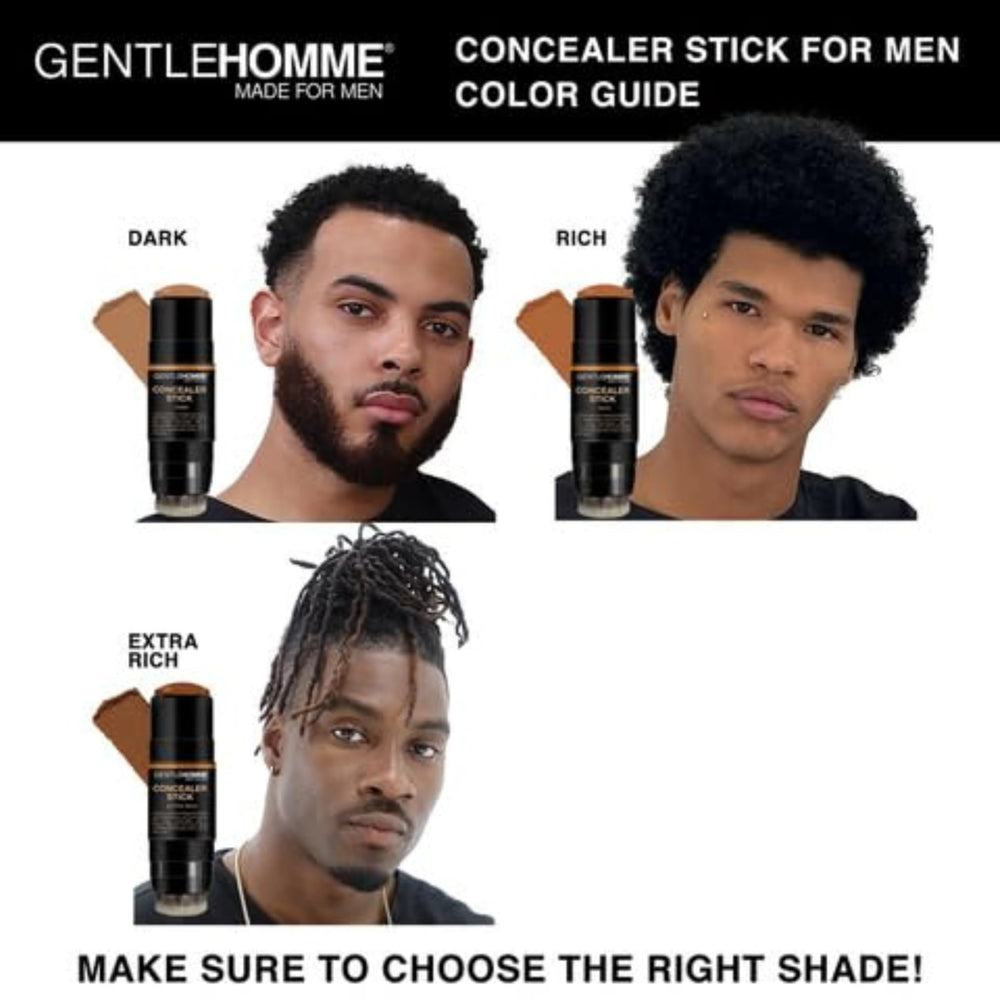 Gentlehomme concealer-stick-medium-shade showcases shade compatibility for mid-tones.
