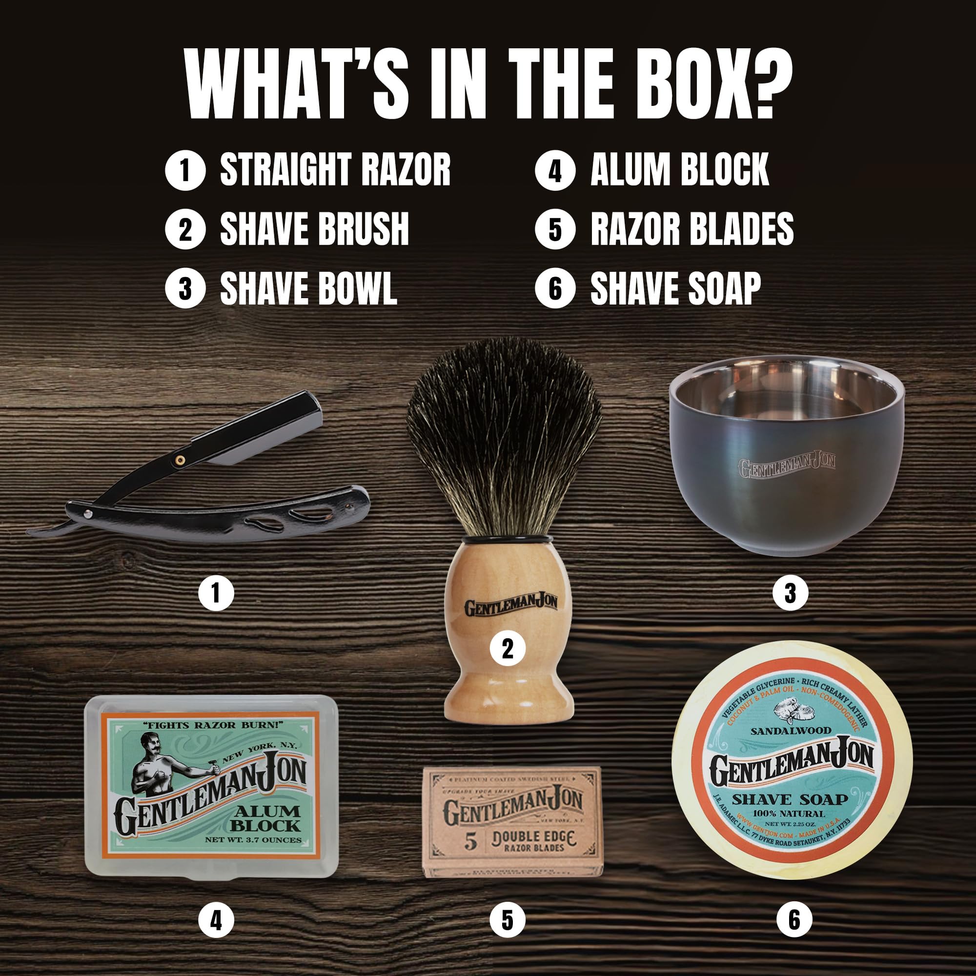 Gentleman Jon alum-block provides gentle skin soothing during shave.