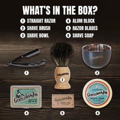 Gentleman Jon alum-block provides gentle skin soothing during shave.