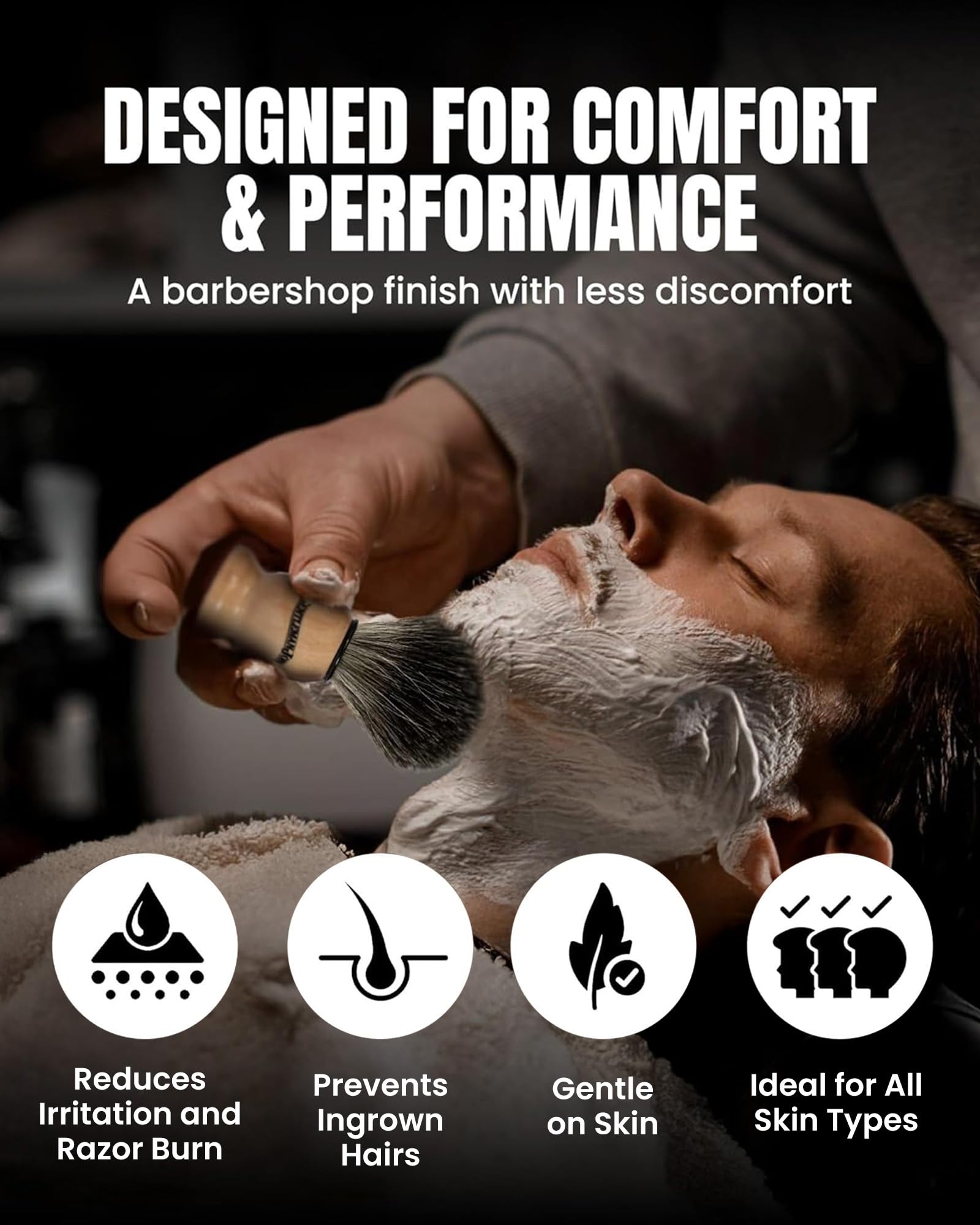 Gentleman Jon complete shaving brush kit vintage mug included for authentic old fashioned shave.