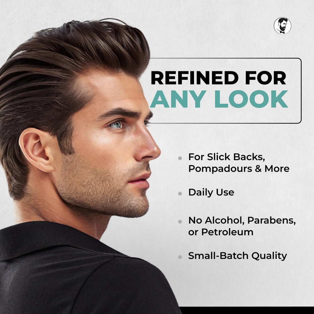 Gentlemen Republic Refined Gel all-hair-types image highlights compatibility with diverse textures.