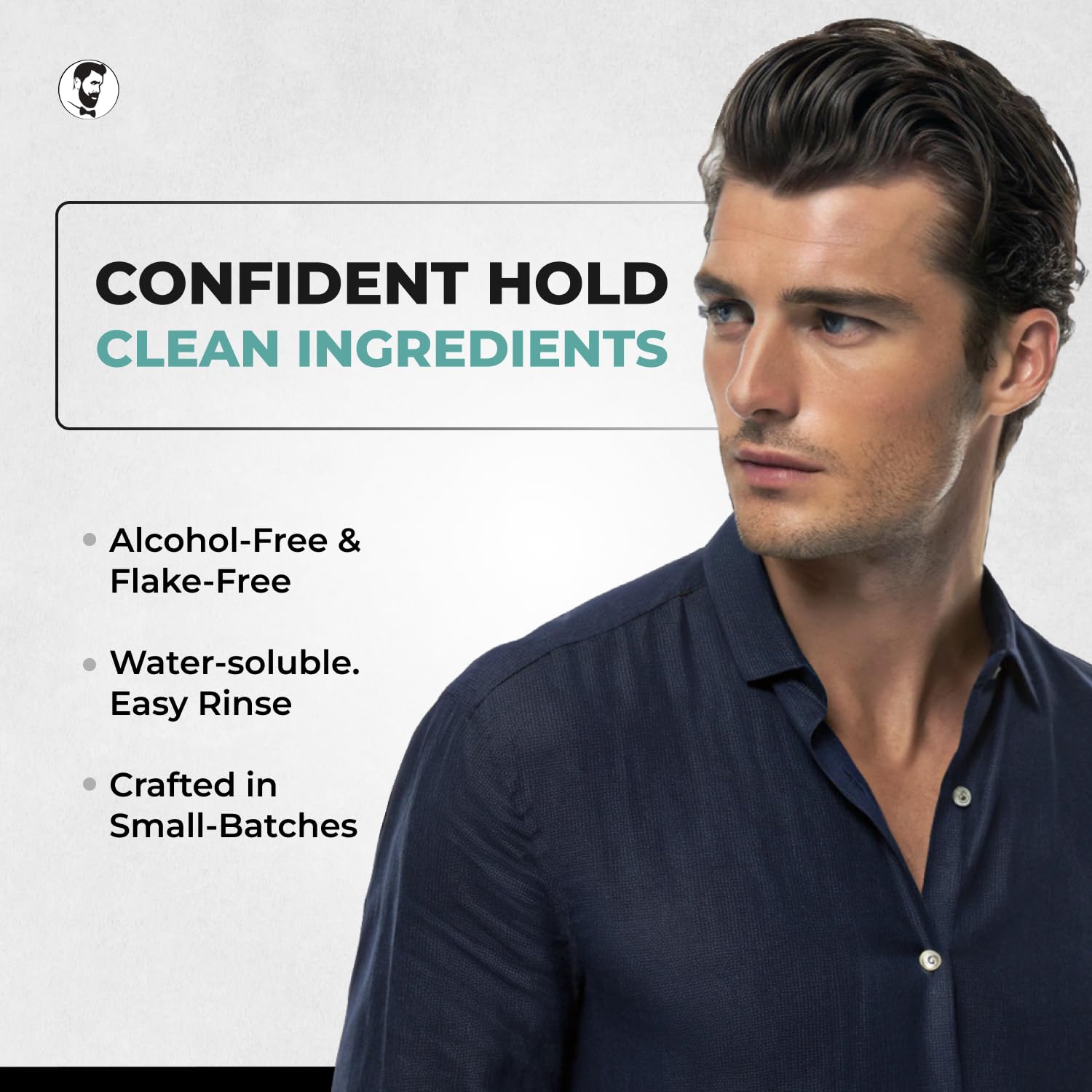 Gentlemen Republic Refined Hair Gel 24-hour shine demonstrates all-day polish