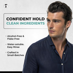 Gentlemen Republic Refined Hair Gel 24-hour shine demonstrates all-day polish