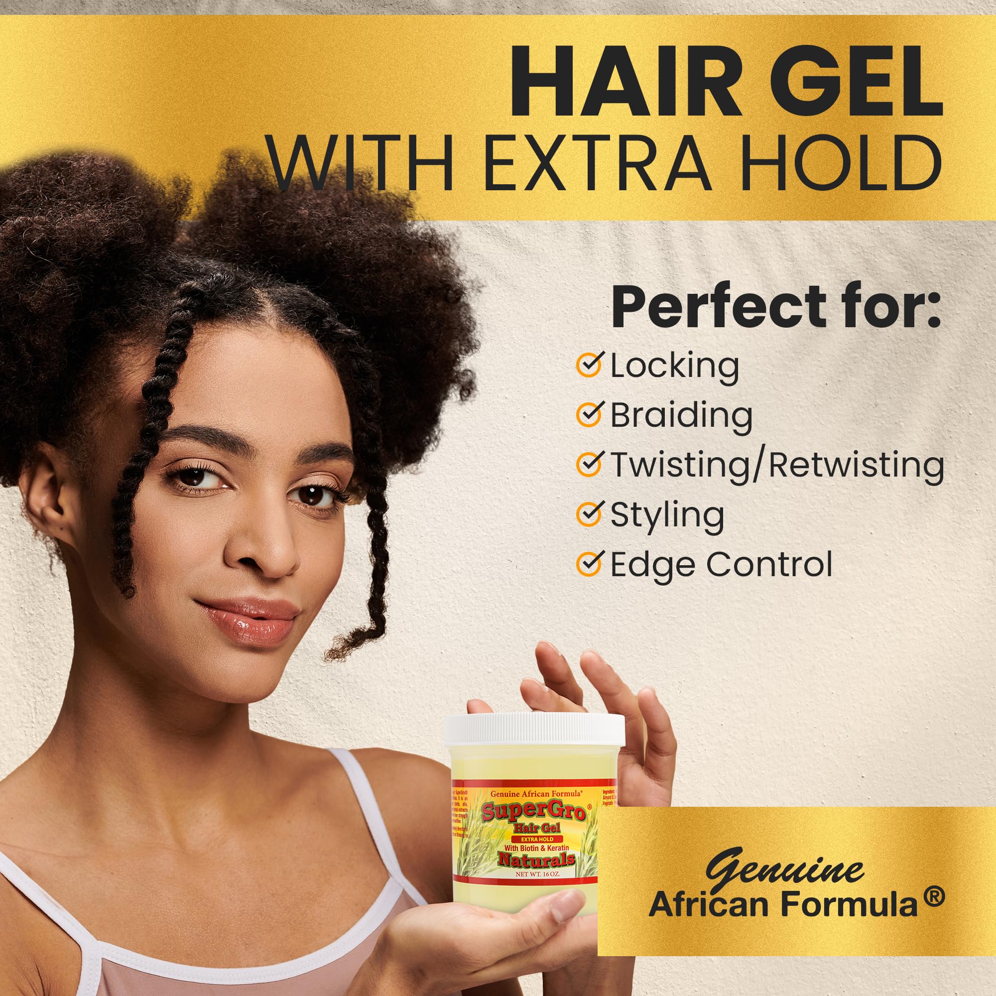 SuperGro neat shine finish on curly hair with healthy glow