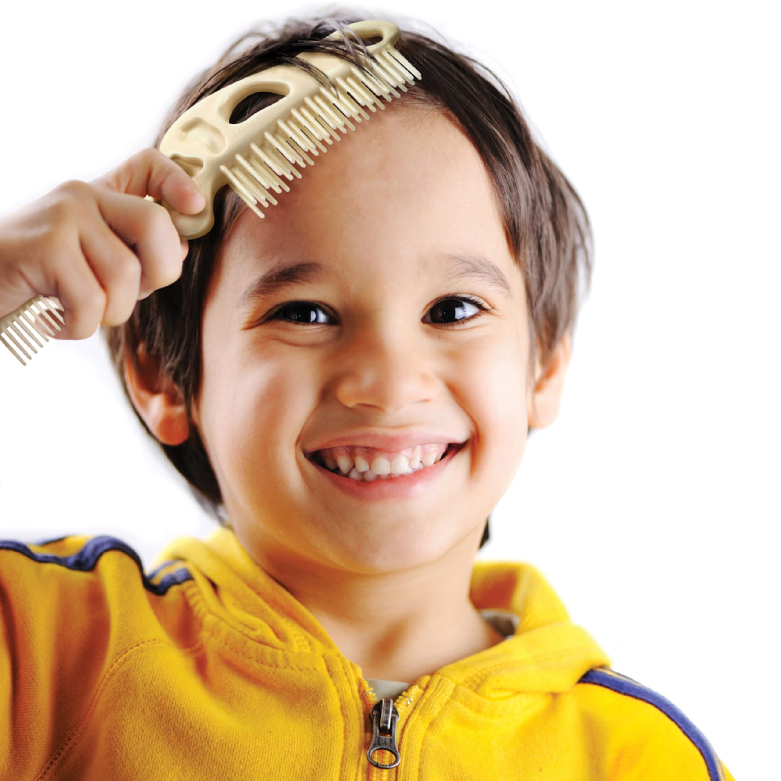 Genuine Fred Bonehead comb jaws open wide for gentle detangling.