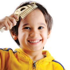 Genuine Fred Bonehead comb jaws open wide for gentle detangling.