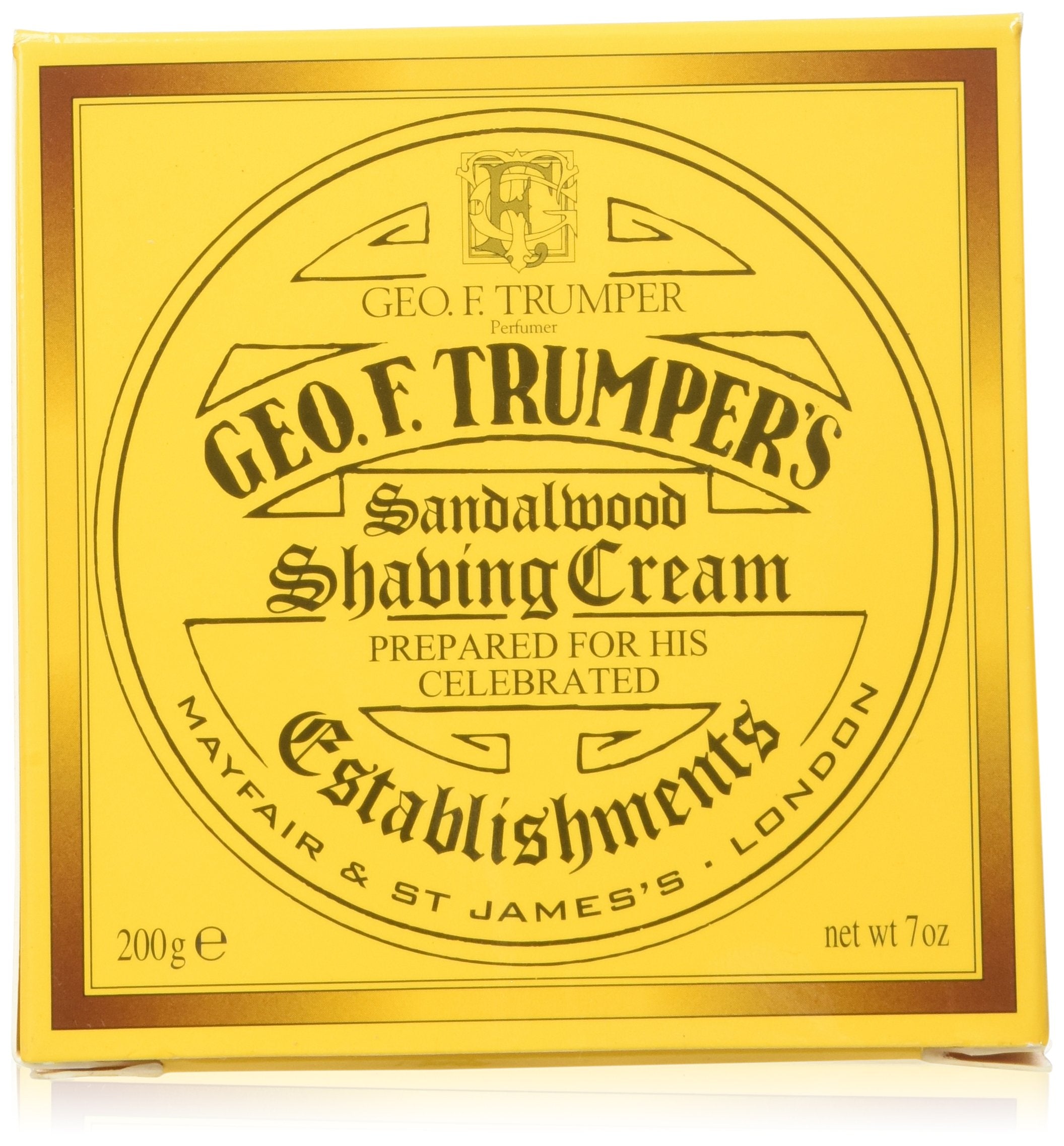 Geo F. Trumper Sandalwood Soft Shaving Cream jar closed – smooth shave potential