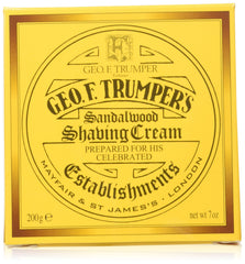 Geo F. Trumper Sandalwood Soft Shaving Cream jar closed – smooth shave potential