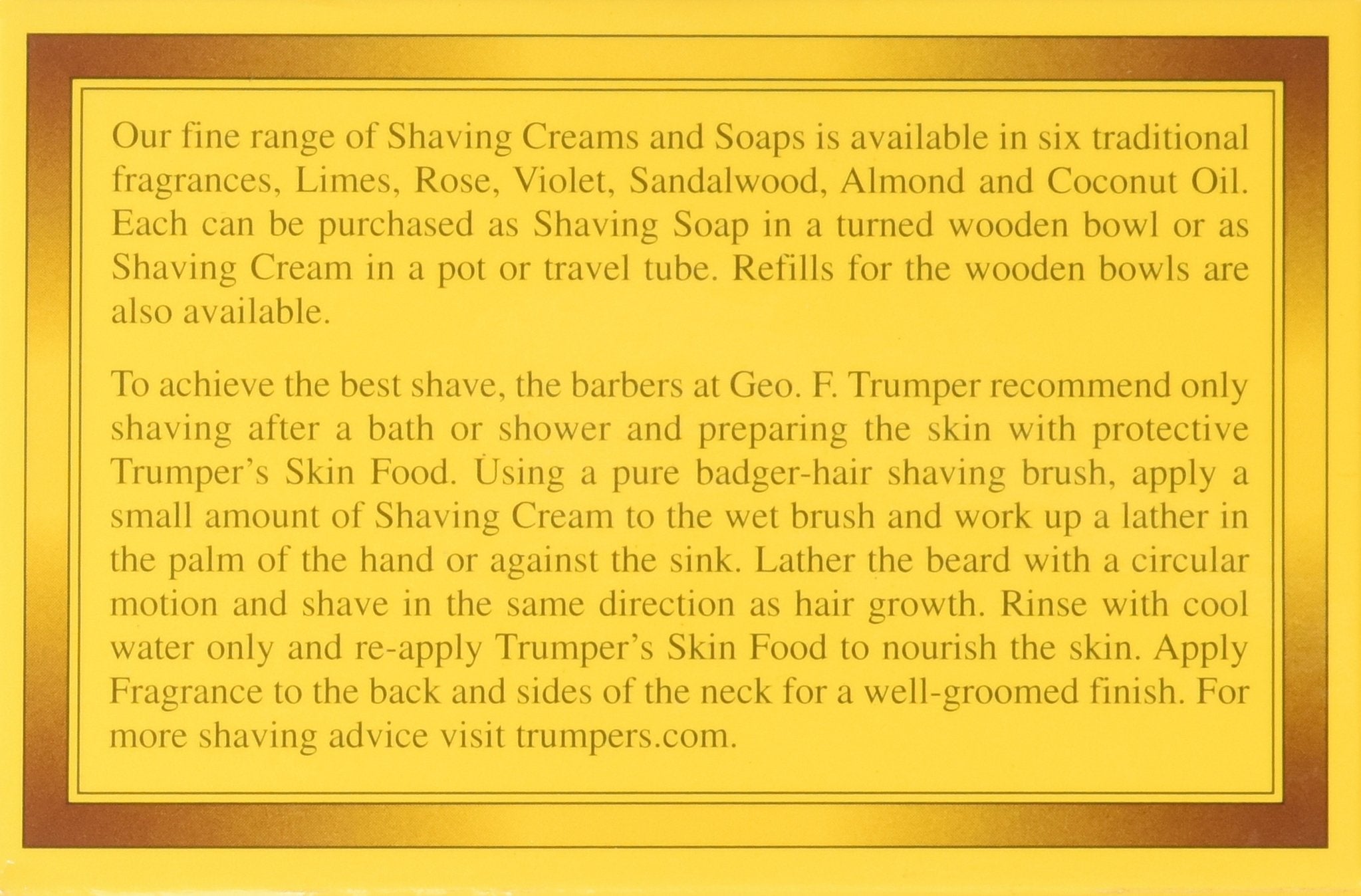 Geo F. Trumper Sandalwood Soft Shaving Cream jar open reveals rich cream for lavish lather