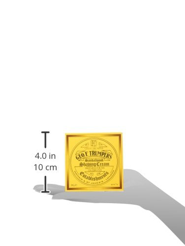 Geo F. Trumper Sandalwood Soft Shaving Cream packaging showcases traditional jar design