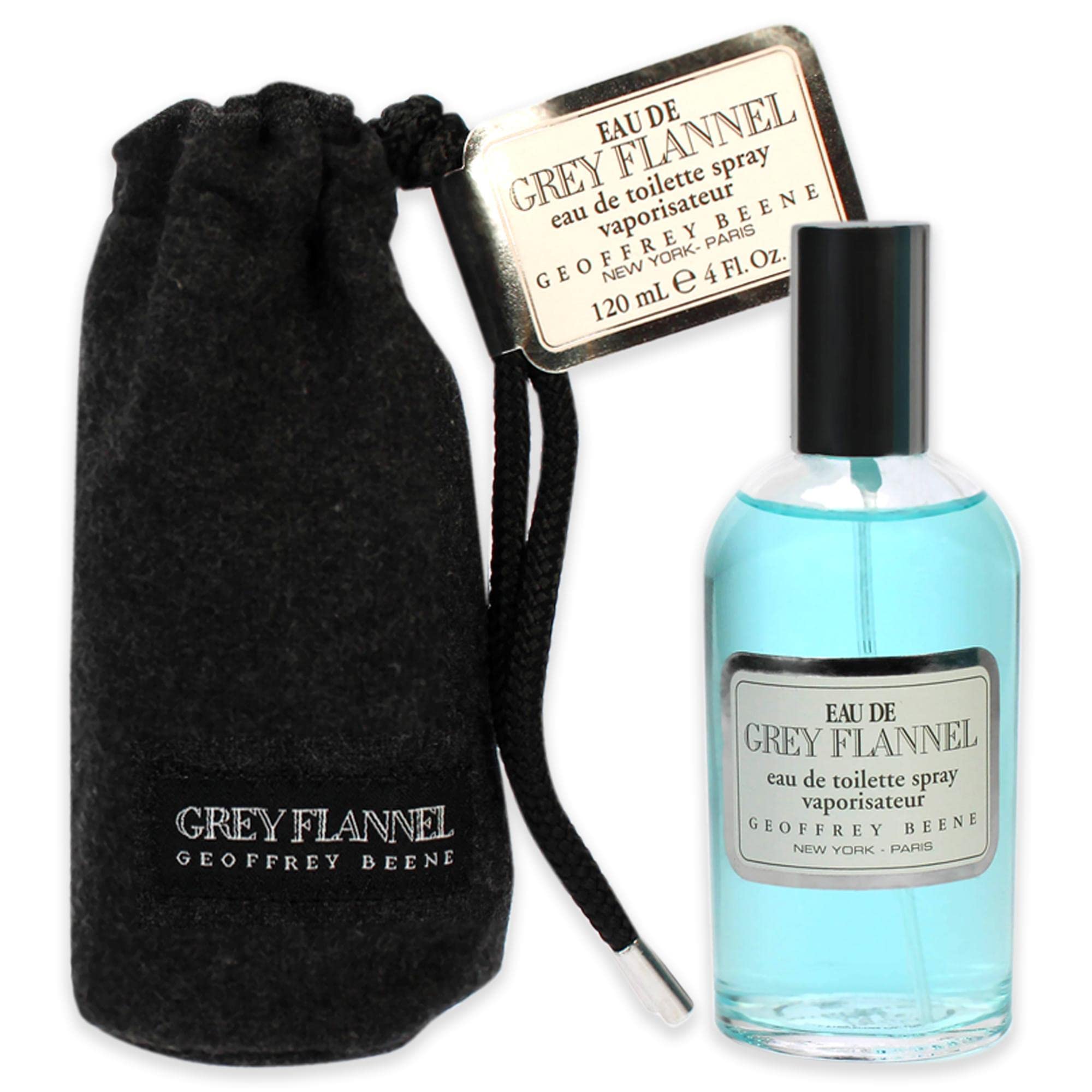 Geoffrey Beene Grey Flannel bottle front, ideal for daily confidence and signature scent.