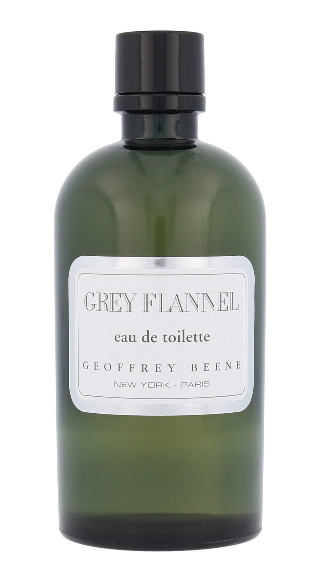 Geoffrey Beene Grey Flannel EDT bottle close-up for romantic evenings and signature scent