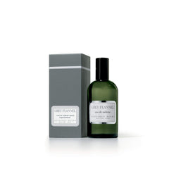 Geoffrey Beene Grey Flannel Toilettes spray bottle closeup for lasting romantic scent