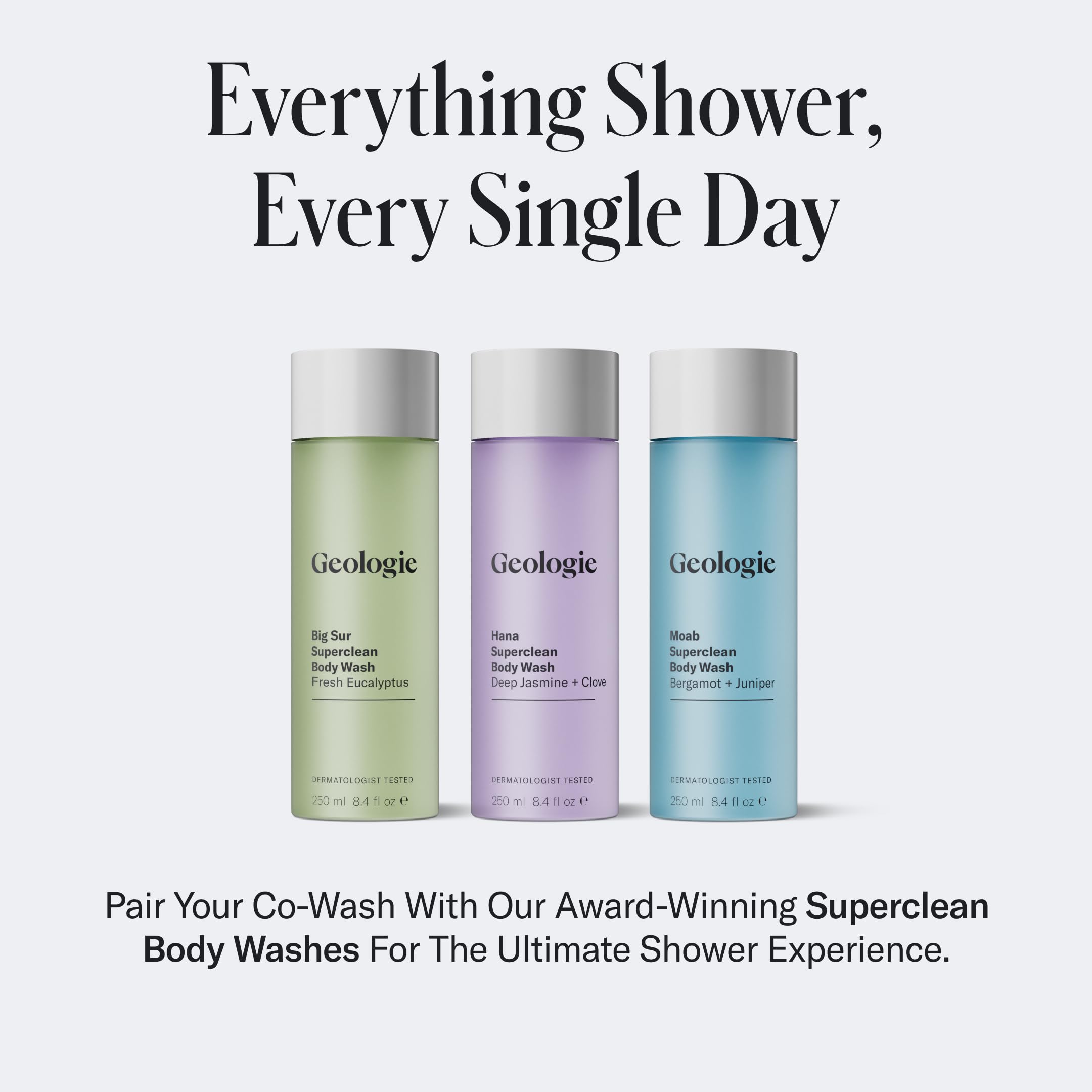 Geologie Cooling Hair Co-Wash eco pouch packaging emphasizing sustainable packaging