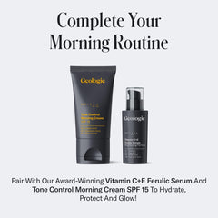 Geologie SPF15 sunscreen application scene illustrating matte finish and shine-free skin