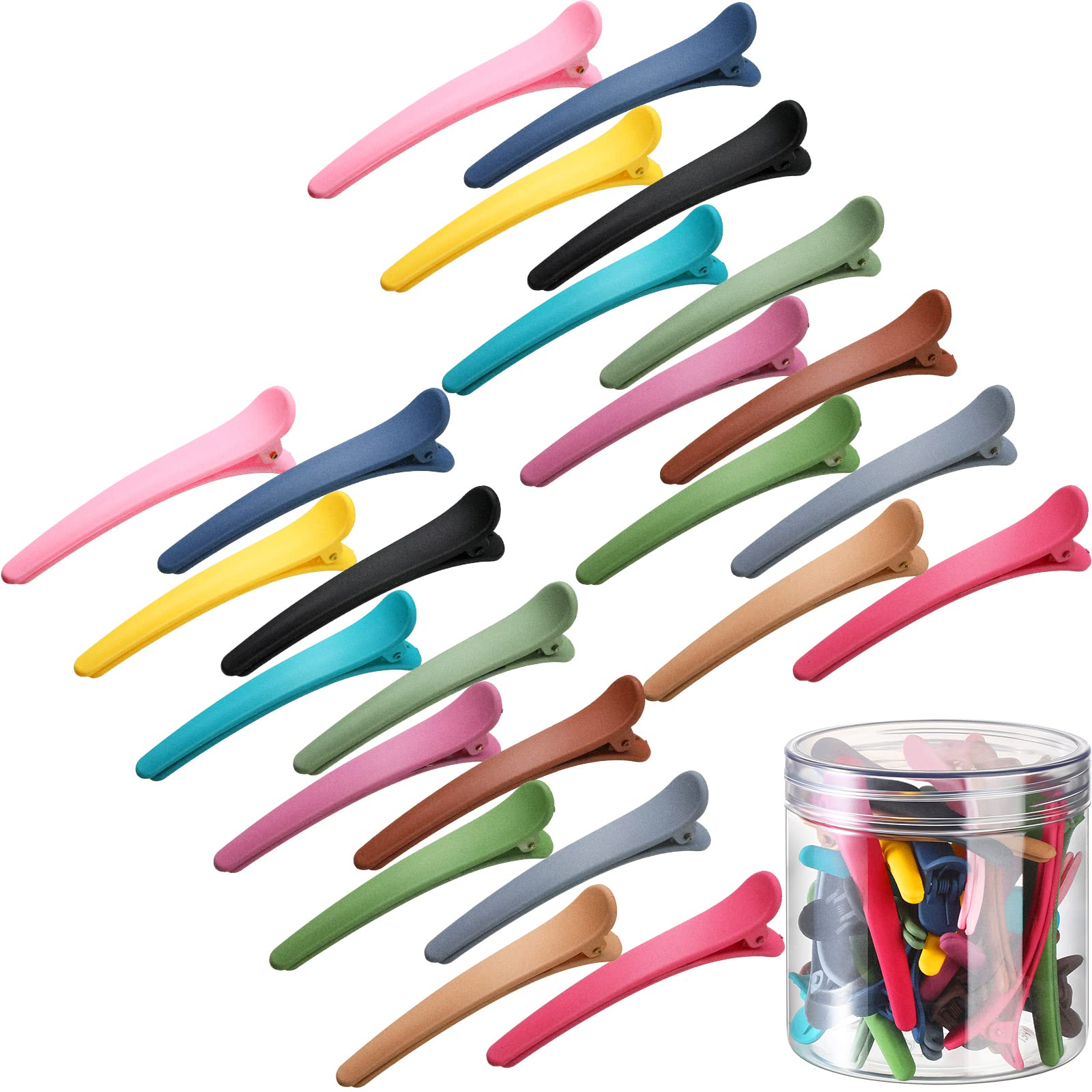Geosar duck billed hair clips colorful collection for secure styling and color coordination