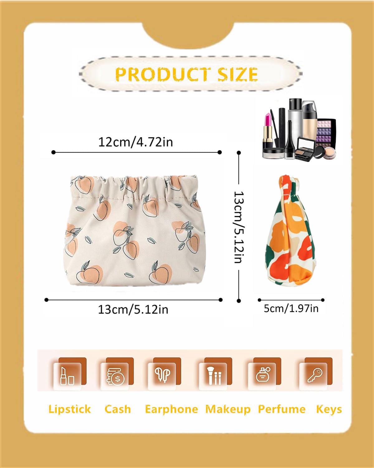 Gepehoho Small Pouches for Purse waterproof PU material resists spills and easy cleaning.