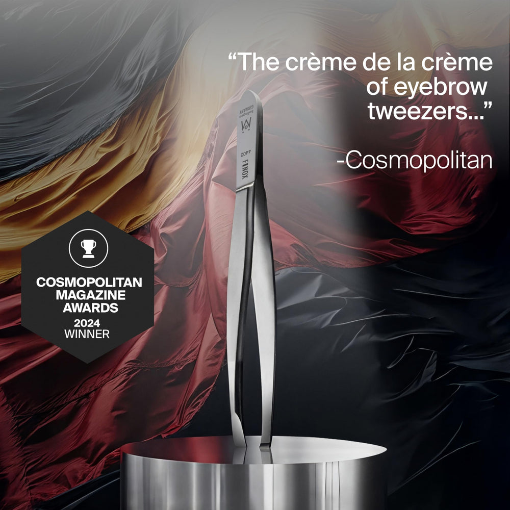 GERmanikure slanted tweezers precision tip ideal for brows and ingrown hairs