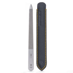 GERMANIKURE triple cut nail file front closeup shows rugged texture for durable filing