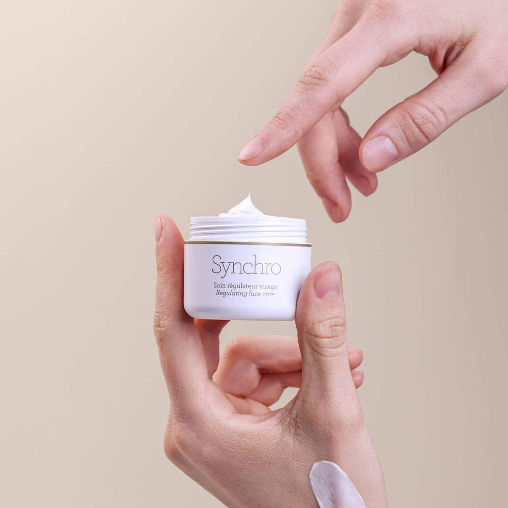 Gernetic Synchro Cream on the face smooths and revitalizes skin