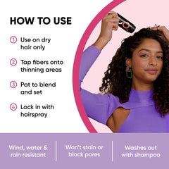 Get Back Gorgeous GBG Hair Fibers light brown shade swatch displaying color match to natural hair.