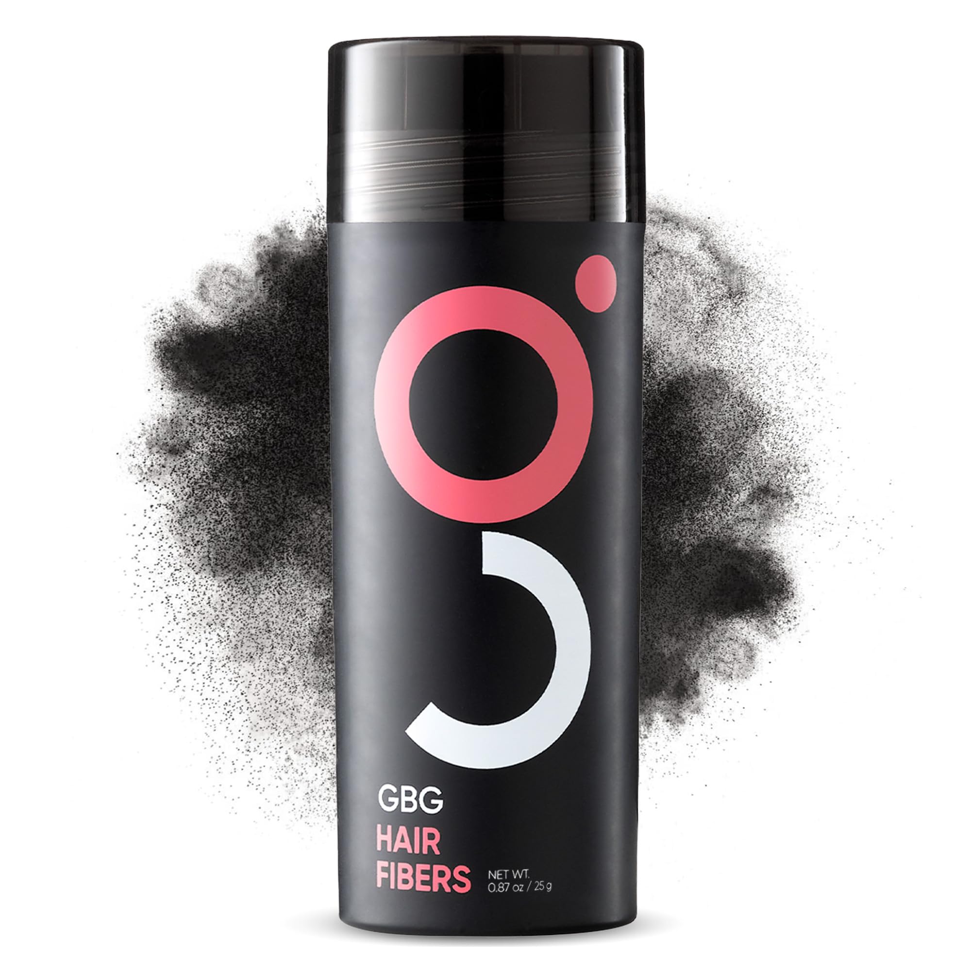 Get Back Gorgeous Hair Fibers dark brown bottle close-up for instant coverage