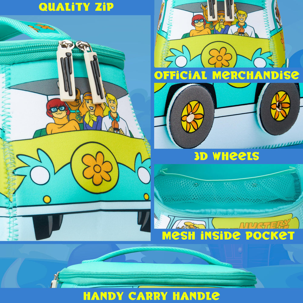Get Trend Scooby Doo toiletry bag with water-resistant lining protects contents on trips