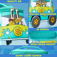 Get Trend Scooby Doo toiletry bag with water-resistant lining protects contents on trips