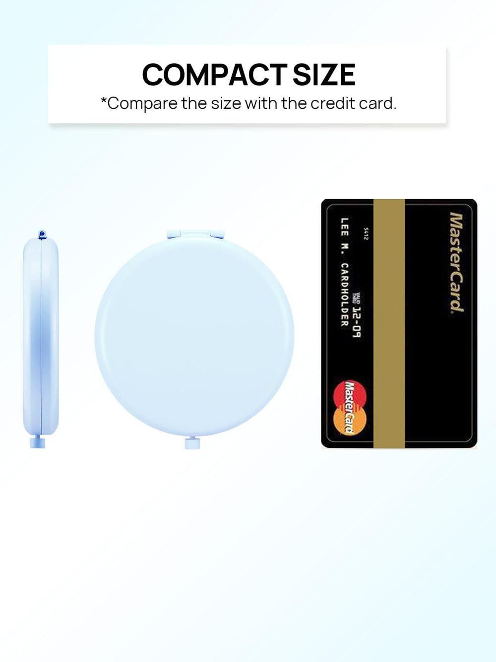 Getinbulk compact mirror double-sided 1x-2x for facial view and grooming.