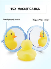 Getinbulk compact mirror metal shell close-up shows durable design.