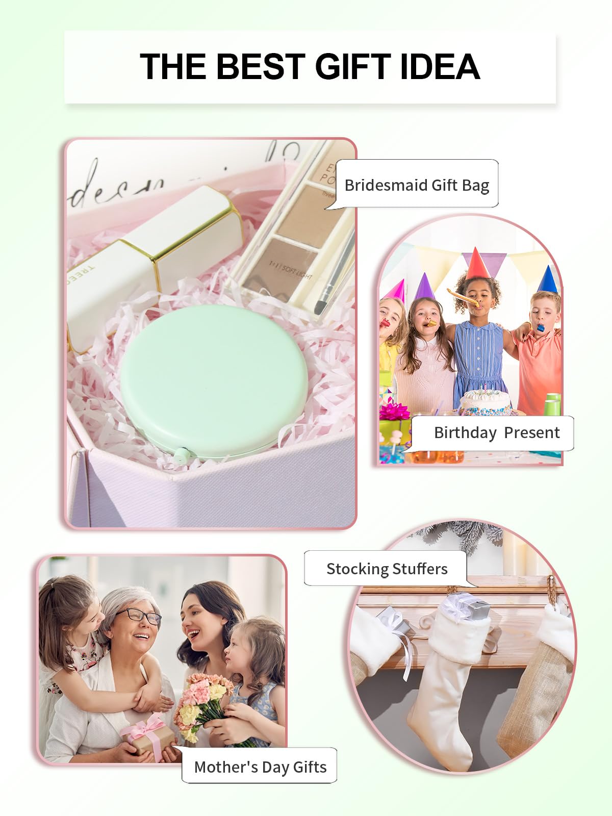 Getinbulk-compact-mirror-travel-friendly suggests size fits purses, bags, and pockets.
