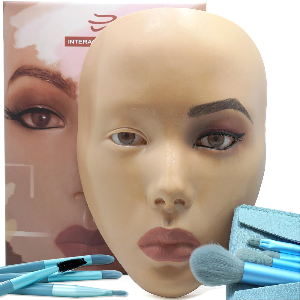 Getpuchra 5D makeup practice face board front view for realistic home practice